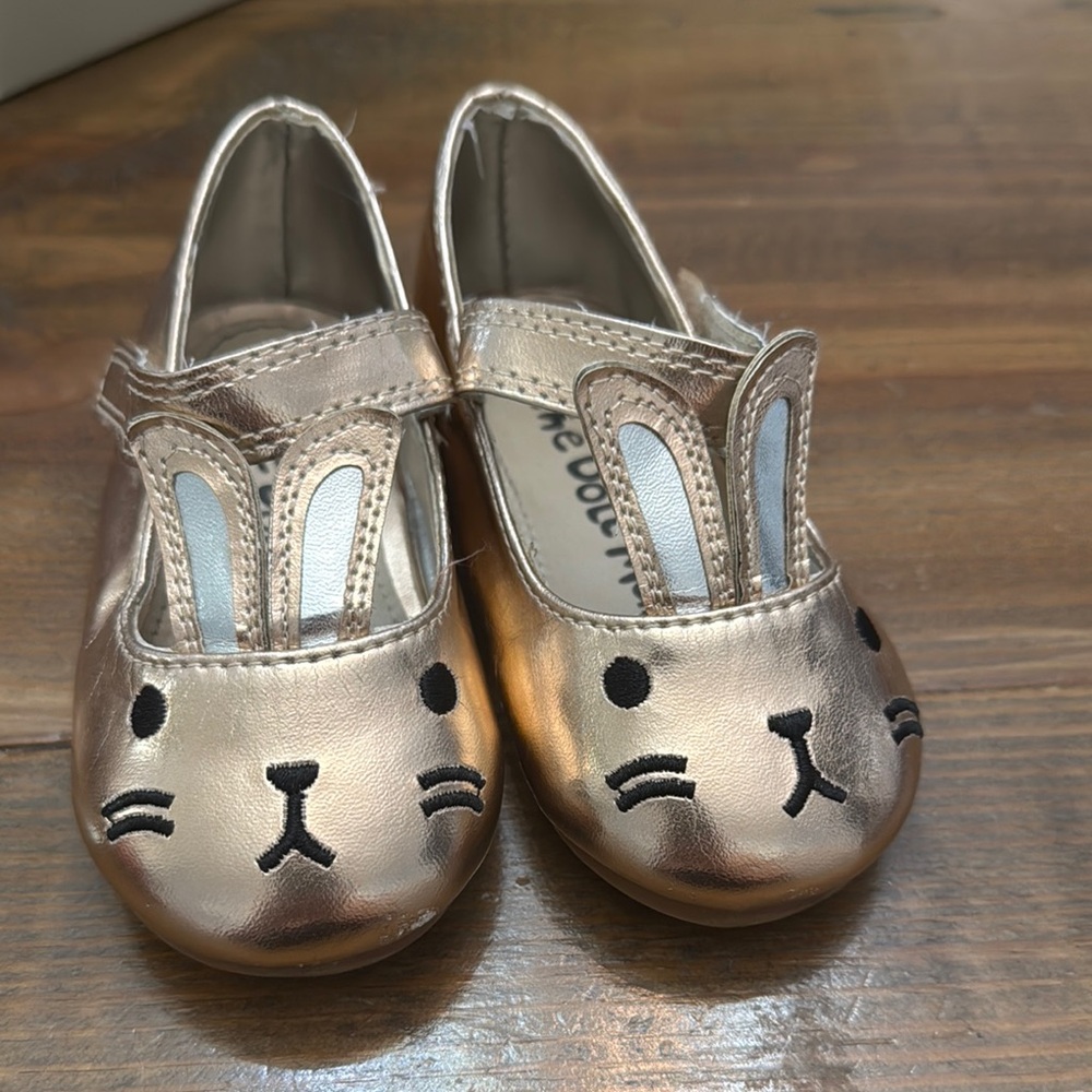 Cute Rose Gold Bunny Kids Shoes The Doll Maker